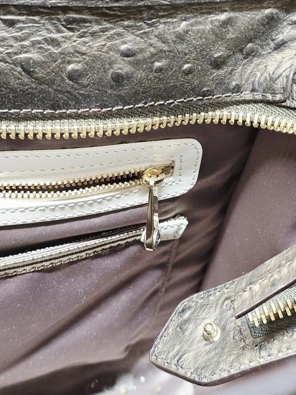 Henri Bendel ostrich Rivington Convertible Tote - Picture 10 of 12